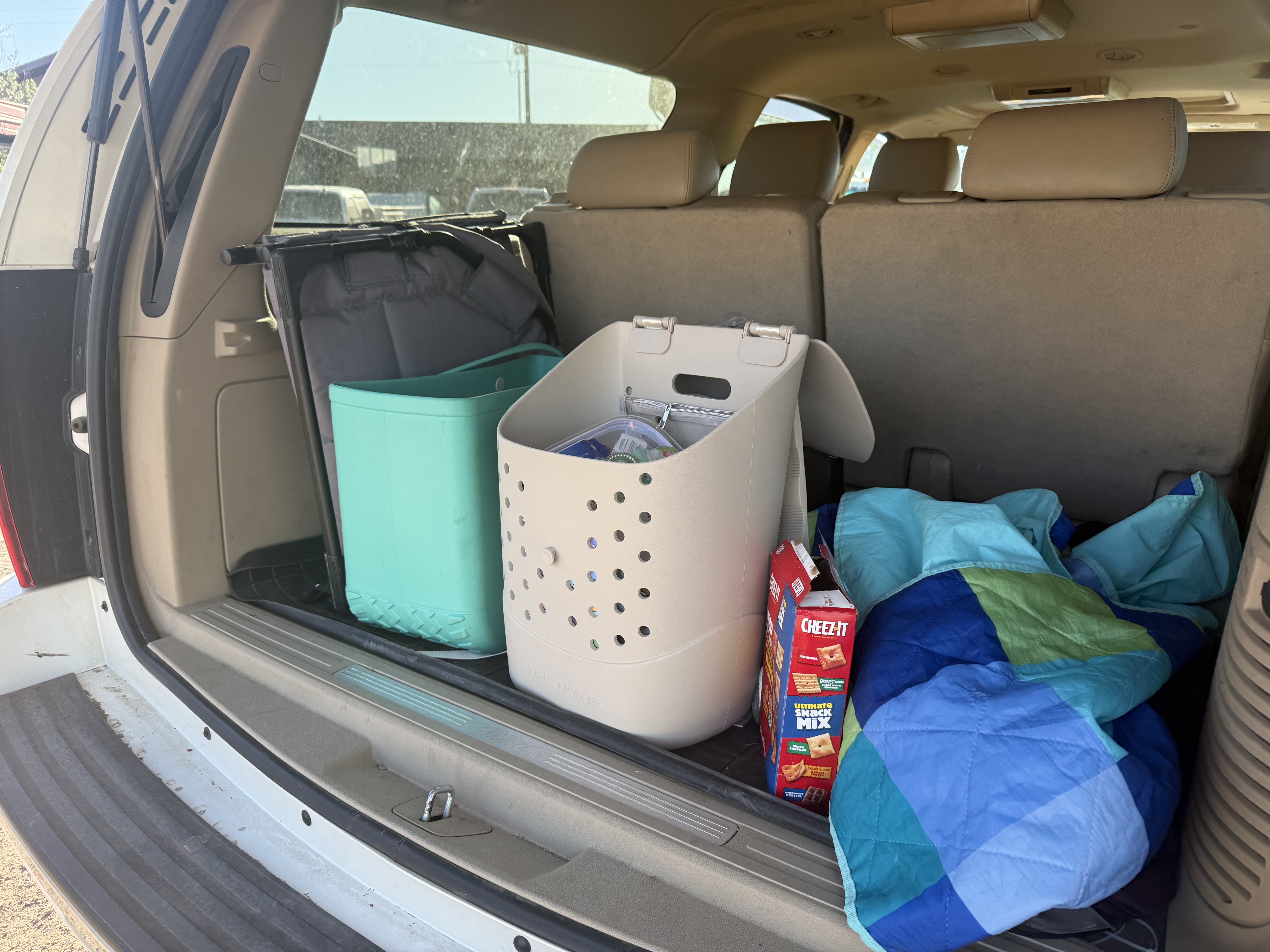 Packed up and ready for a campout