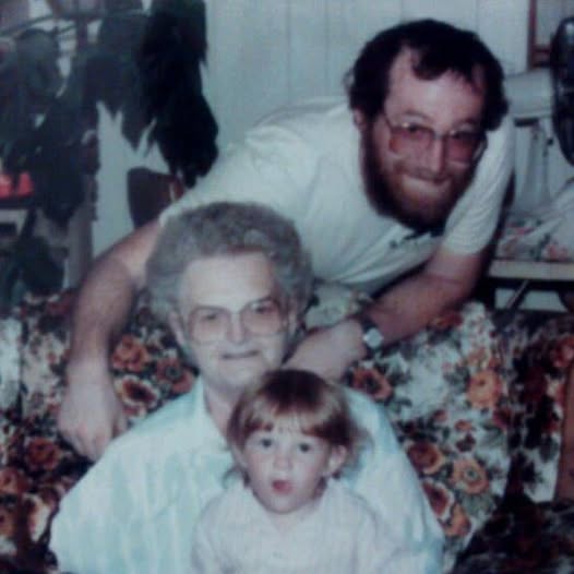 Granny, my dad and me